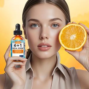 Cosmetici coreani per la cura della pelle 4 in 1 vitamina <span class=keywords><strong>C</strong></span> siero per il viso acido ialuronico Acne macchie scure correttore siero schiarente della pelle - Product Image 3