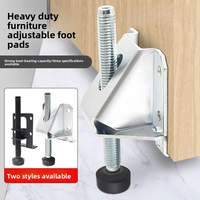 Pieds de meuble réglables robustes avec patins antidérapants, glissières de nivellement latérales pour armoires et meubles modernes minimalistes