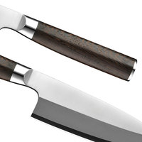 Couteau de cuisine japonais en bois de wengé à haute teneur en carbone, couteau à fileter, hachoir, couteau à poisson, couteau à sushi, couteau à sashimi, couteau à saumon