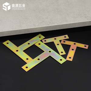 Shengyuan T-Shaped Iron Angle Brackets Color Plated Thickened Furniture Fixing Connectors Right Angle Support For Shelves Racks - Product Image 1
