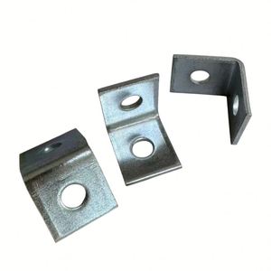 Support de faisceau latéral en cuivre d'approvisionnement d'usine plaque d'<span class=keywords><strong>angle</strong></span> d'extrémité à 2 trous raccords généraux zingués pour Unistrut Channel Apartment Villa - Product Image 1