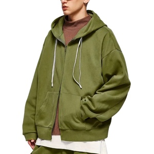 เสื้อฮู้ดดี้ผู้ชายคุณภาพสูง ทรงโอเวอร์ไซส์ ซิปสองทาง ดีไซน์ใหม่ มีกระเป๋า สไตล์สตรีทแวร์ รับสกรีนโลโก้ ลายเรียบ สำหรับฤดูใบไม้ผลิ - Product Image 5
