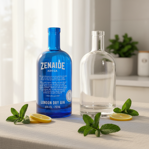 <span class=keywords><strong>Botella</strong></span> <span class=keywords><strong>de</strong></span> Vidrio Redonda Personalizada <span class=keywords><strong>de</strong></span> 700ml 750ml Color <span class=keywords><strong>Azul</strong></span>, <span class=keywords><strong>Botella</strong></span> <span class=keywords><strong>de</strong></span> Vidrio Personalizada para Vodka, Ginebra, Tequila y <span class=keywords><strong>Whisky</strong></span> con Corcho en Venta - Product Image 1