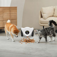 Intelligenter Interaktiver Haustierfütterungsroboter |   App-gesteuerter Leckerli-Spender mit Kamera für Hunde- und Katzenspiel und -training