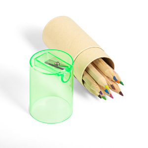 Custom Promotional Gift Mini Kraft Paper Tube Colored Pencils Set 12 Colors Natural <b>Wood</b> Drawing Pencils Set with Sharpener - Product Image 3