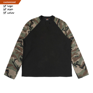 <span class=keywords><strong>T</strong></span>-<span class=keywords><strong>shirt</strong></span> vintage à coupe ample en tricot gaufré thermique personnalisé, streetwear, <span class=keywords><strong>camouflage</strong></span>, tee-<span class=keywords><strong>shirt</strong></span> à manches longues, surdimensionné, délavé à l'acide, pour <span class=keywords><strong>homme</strong></span> - Product Image 2
