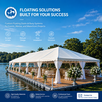 Ponton flottant en HDPE en forme de bateau, maison flottante modulaire DIY, location de maisons flottantes économiques pour le lac, maisons flottantes de luxe