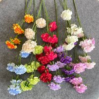 Fleurs artificielles de chrysanthème en soie faites à la main, pour le Festival Qingming, les funérailles et le culte des ancêtres, grands bouquets, fil doré, 12 têtes