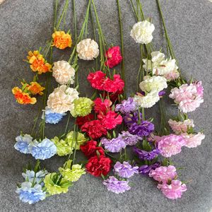 Fiori di Crisantemo Artificiali in Seta Fatti a Mano, Grandi Mazzi con Filo Dorato a 12 Teste per il Festival Qingming, Funerali e Culto degli Antenati - Product Image 3
