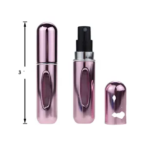 Luxe 5ml fine brume parfum métal aluminium torsion atomiseur bouteille de parfum