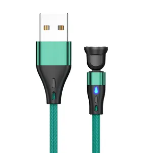 2023 nouveau câble de données de charge magnétique 7pin 3in1 rotation gratuite + flexion pour tous les téléphones portables chargeur adaptateur câbles USB