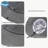 Sombrero de visera de verano de ala grande, diseñador de Montañismo al aire libre, sombrero de cubo personalizado impreso, gorras de cubo de secado rápido para acampar y caminar