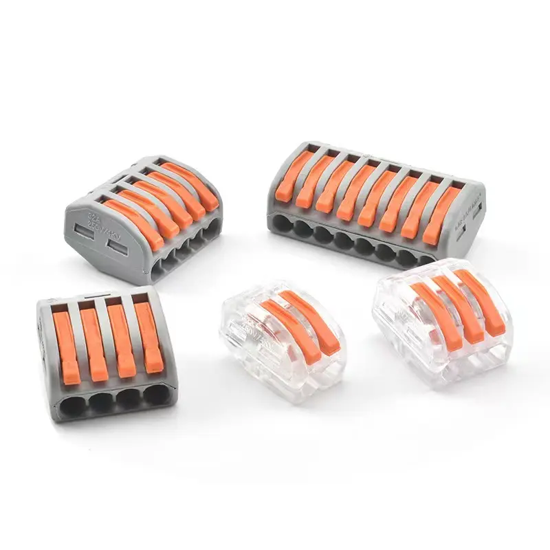 Fast Wire Connector 3 Poles Universal Electrical Wiring Push-in Terminals Block Quick splice Wire Connectors