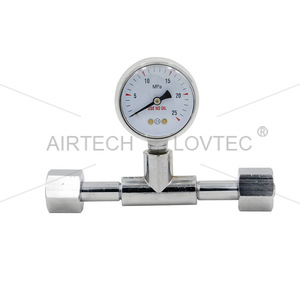 Vannes Aite 2 têtes, connecteur 540, pont d'oxygène, interface de bouteille d'oxygène avec manomètre, essentiel pour une alimentation en gaz efficace - Product Image 2