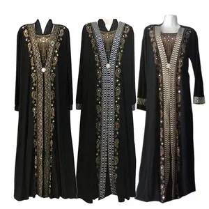 Yeni türk uzun kollu artı boyutu müslüman arap orta doğu Dubai bayan elbise uzun İslam ramazan elbise