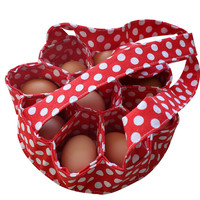 Panier de Pâques style ferme pour œufs de poule, de canard et d'oie avec 7 poches, mini sacs de collecte d'œufs, panier de ramassage