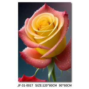 Quadro su Tela con Rose Rosse Astratte, Stampa Artistica Moderna per Soggiorno, Decorazione Casa di Lusso - Product Image 3