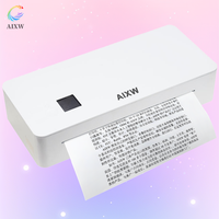 AIXW Nouvelle imprimante thermique portable Mini A4 pour petit téléphone mobile Bluetooth Imprimante thermique pour fichier PDF A4 Stock d'impression