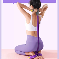 Pedales Antideslizantes para Uso Doméstico, Cuerda Elástica de 4 Tubos, Pedal de Látex de 4 Tubos, Ejercitador de Yoga para Abdomen, Brazos y Pies