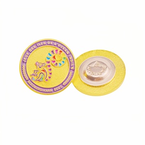 Épingles en émail 3D en forme d'ours doré, émail souple, aimantées, pour <span class=keywords><strong>les</strong></span> Jeux des î<span class=keywords><strong>les</strong></span> de l'Océan <span class=keywords><strong>Indien</strong></span>, vente en gros, fabrication - Product Image 2