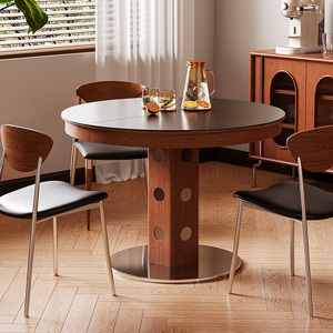 Extendable Oval Dining <b>Table</b> Solid Wood Foldable Modern Design For <b>Small</b> Homes And Apartments Vintage Style - Product Image 2