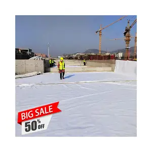 원료 geo 직물 geofabric UV 저항 폴리에스테 필라멘트 바늘 구멍을 뚫은 짠것이 아닌 geotextile 직물