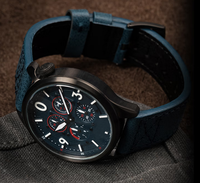 Montres de sport en acier lumineuses, avec calendrier et chronomètre, de conception et fabrication en usine en série, pour marque privée