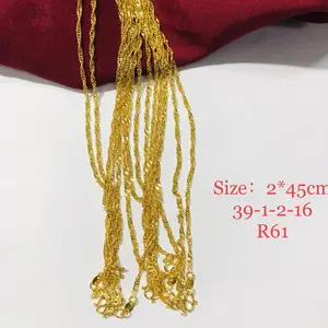 Xuping דובאי עיצובי תכשיטי זהב 24k שרשרת זהב שרשרת לנשים, דובאי חדש זהב שרשרות עיצוב
