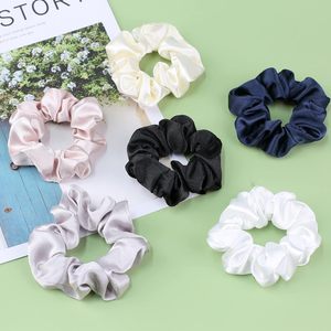 Màu Rắn Tóc Scrunchies Vải Đàn Hồi Tóc Ban Nhạc Phụ Nữ Tóc Quan Hệ Tóc Đuôi Ngựa Chủ Sở Hữu Ban Nhạc Cao Su Cô Gái Satin Scrunchies - Product Image 3