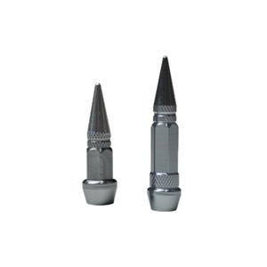 Capuchons de valve de pneu de voiture personnalisés en alliage d'aluminium avec logo de marque, noirs et rouges, pour tige de valve à pointe - Product Image 1