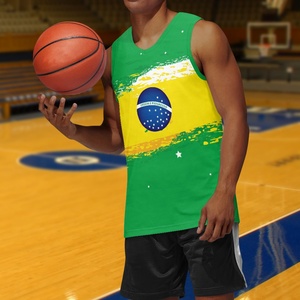 <span class=keywords><strong>Camiseta</strong></span> con estampado de bandera nacional de <span class=keywords><strong>Brasil</strong></span>, Nueva Zelanda, Portugal, 2025, <span class=keywords><strong>camiseta</strong></span> de baloncesto, logotipo personalizado Vintage, sin mangas de alta calidad - Product Image 5