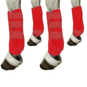 Bottes de cheval en néoprène personnalisées, protection des tendons des jambes avant, bottes de cheval respirantes avec le logo de votre marque