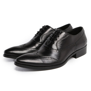 Chaussures Oxford en cuir de vachette durable à bout pointu, à enfiler, avec soutien de la voûte plantaire, imperméables, semelle antidérapante, pour hommes d'affaires - Product Image 2