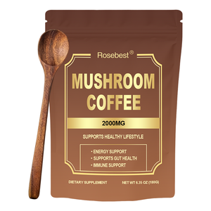 Café en Polvo Orgánico Rosebest OEM de Marca Privada <span class=keywords><strong>con</strong></span> Mezcla de Hongos Melena de León, Shiitake, Cordyceps, Cola de Pavo y <span class=keywords><strong>Ganoderma</strong></span> Lucidum - Product Image 1