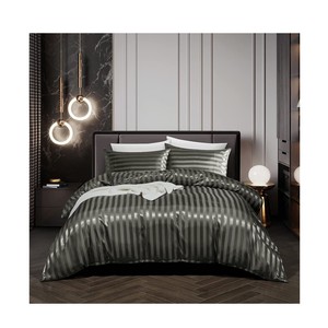 Sang trọng <span class=keywords><strong>sateen</strong></span> Duvet cover Holiday INN thể hiện sự lựa chọn khách sạn Dải satin bán buôn tấm ga trải giường Duvet cover Twin Queen bedding sets - Product Image 2
