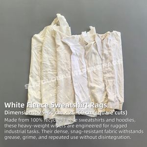 Trapos de lana blanca para limpiar agua y aceite, 10 lb, 50 lb, trapos de limpieza de punto blancos, trapos de algodón, 8 kg, blancos - Product Image 2