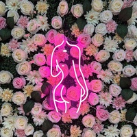 Enseigne néon LED personnalisée en forme de dos de femme nue sexy, décoration de fête en boîte de nuit, lumière LED