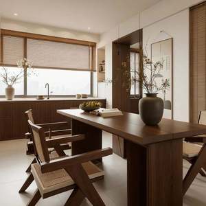 Table à thé de style chinois inspirée du zen personnalisable, armoire de rangement en bois pour salon, ensemble complet de meubles neuf - Product Image 5