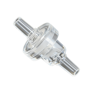 Équipement médical, mini-vanne de contrôle unidirectionnelle de sécurité pour bouteille en plastique, type diaphragme, avec port 1/8 pouce en silicone - Product Image 1