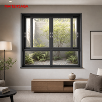 Fenêtre coulissante en aluminium à rupture de pont thermique avec verre Low-E, réduction du bruit, taille personnalisable disponible pour chambre et appartement
