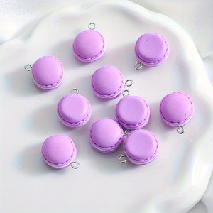 Cabochons en résine de macaron de coeur rond miniature d'artisanat avec le style artificiel d'<span class=keywords><strong>effet</strong></span> brillant pour des souvenirs sur le thème de la nourriture - Product Image 3