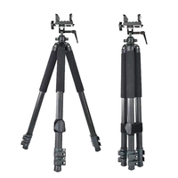 Support inclinable réglable de 75 à 160 cm, 1,6 m, 360° °   Trépied de tir tactique extérieur en alliage d'aluminium rotatif