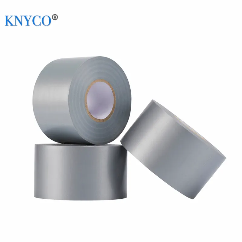 General purpose silver waterproof PVC adhesive duct tape for pipe wrapping and bonding