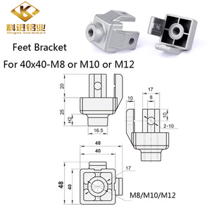 רגל סוגר אלומיניום פרופיל m6/m8/m8/m10/m12 casters casters 2020/3030/4040 ברגל - Product Image 4