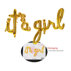 All'ingrosso palloncini in lamina di lettere <span class=keywords><strong>è</strong></span> un palloncino di pellicola per ragazze congiunto con imballaggio in cartone decorazione di compleanno Baby Shower - Product Image 2