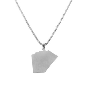 Collar con Colgante de Cartas de Póker de Acero Inoxidable, Diseño Royal Flush, Joyería de Moda para Hombre, Regalo 120159 - Product Image 2