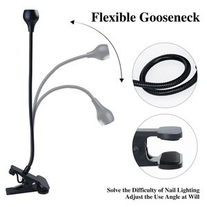 Lámpara UV LED de escritorio con cuello de cisne flexible, 395nm, para curado de pegamento de uñas, <span class=keywords><strong>luz</strong></span> <span class=keywords><strong>ultravioleta</strong></span> púrpura para uso <span class=keywords><strong>en</strong></span> oficina - Product Image 3