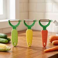 Éplucheur de légumes en forme de Y commercial avec lame en acier inoxydable et poignée antidérapante pour la préparation culinaire, vente en gros