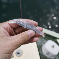 Subwater Minnow 9cm/12g Leurre Corps Blanc DIY Recolor ABS Matériel pour Océan Bateau Pêche Basse Truite Carpe Perche Vivaneau Marlin