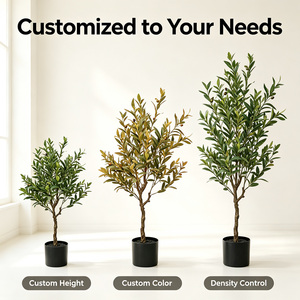 Olivier artificiel méditerranéen 120 cm, faux <span class=keywords><strong>Olea</strong></span> <span class=keywords><strong>Europaea</strong></span> en pot pour la décoration de cour, villa, terrasse, véranda - Product Image 3